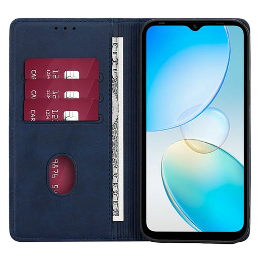 For Infinix Note 40 Stand Case Calf Texture Leather Cover Cell Phone Accessory   - Sapphire - 2