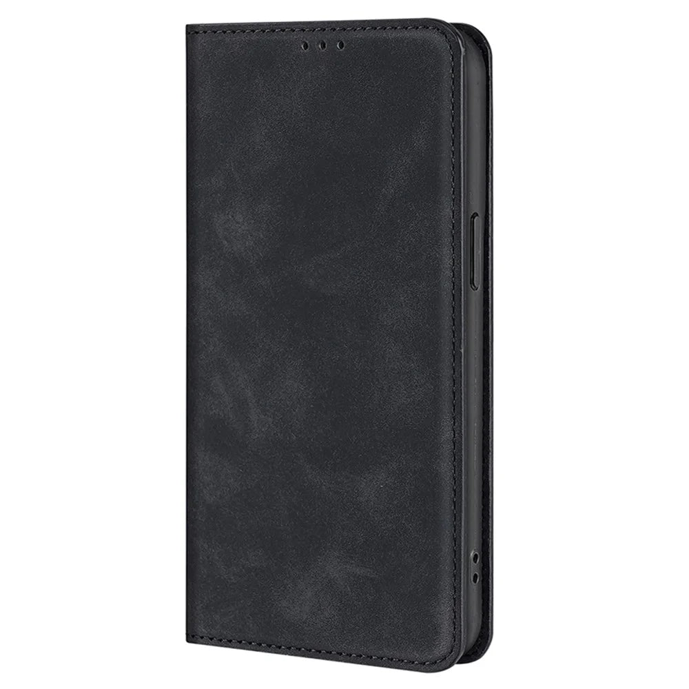 For TECNO Pova 6 5G Case Skin-Touch Anti-Drop PU Leather Card Slot Phone Cover - Black - 7