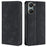 For vivo Y03 Case PU Leather Magnetic Auto-Absorbed Cover with Card Holder - Black - 1