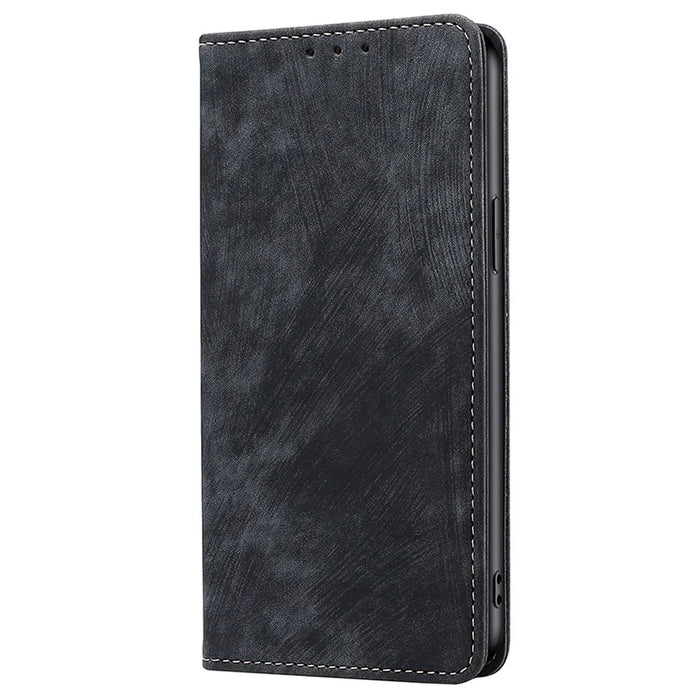 For Google Pixel 8a Wallet Case RFID Blocking Stand Leather Phone Cover - Black - 6