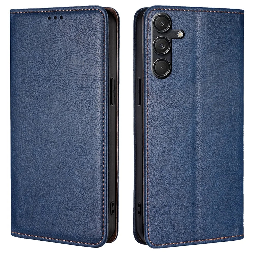 For Samsung Galaxy M55 5G / C55 5G / F55 5G Wallet Case Magnetic Auto-Absorbed Leather Phone Cover - Blue - 1