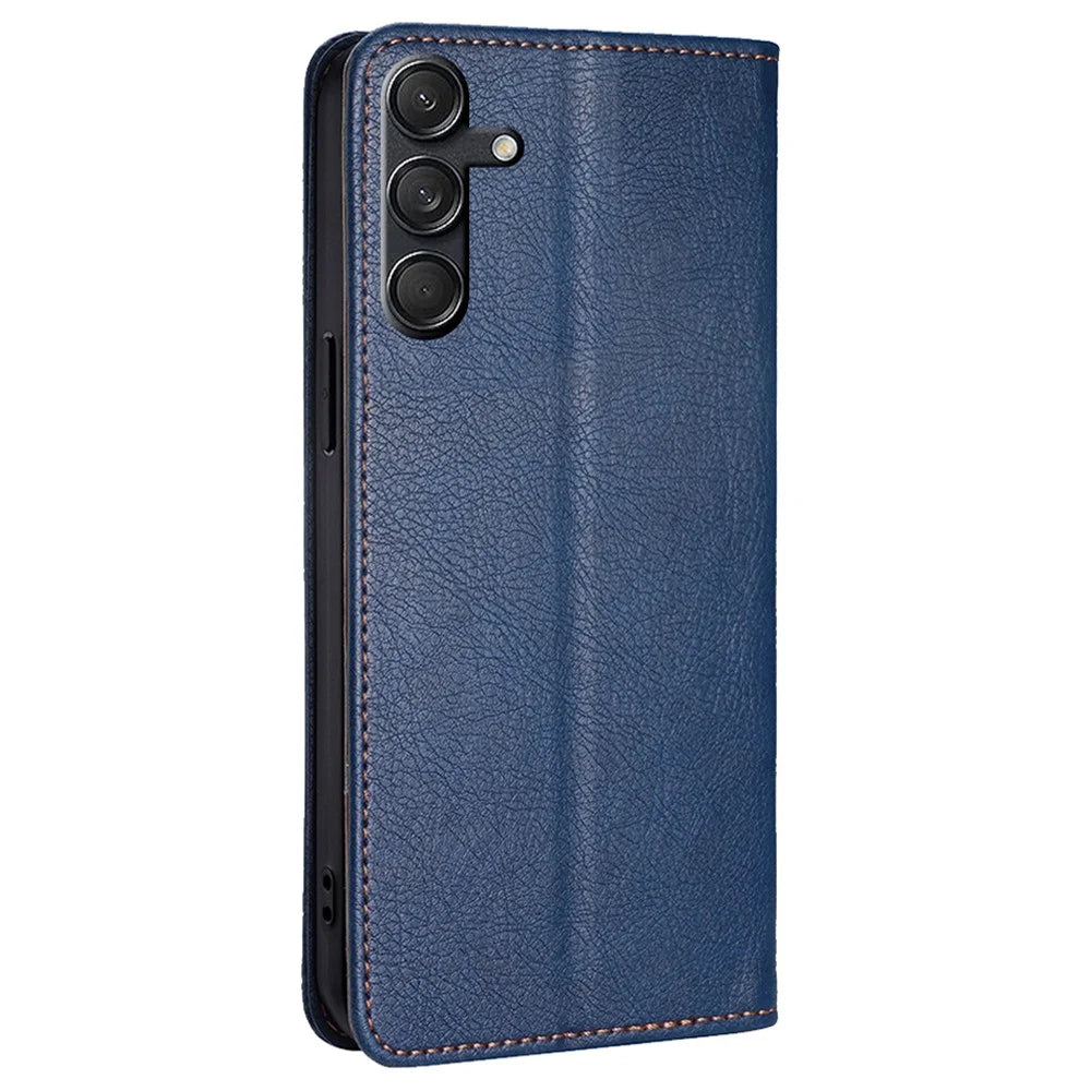 For Samsung Galaxy M55 5G / C55 5G / F55 5G Wallet Case Magnetic Auto-Absorbed Leather Phone Cover - Blue - 7