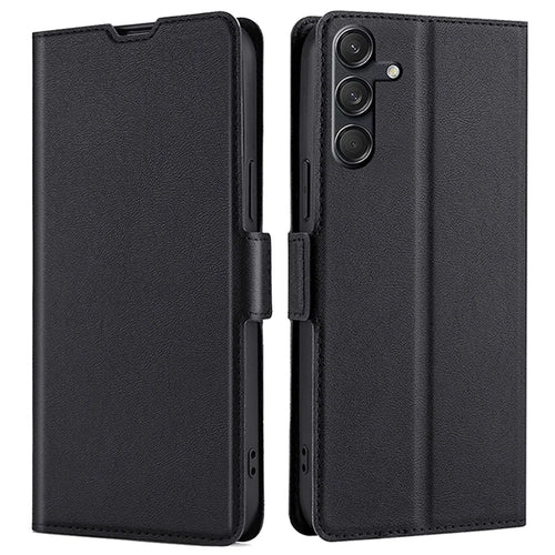 For Samsung Galaxy M55 5G / C55 5G / F55 5G Leather Phone Cover with Card Slots Mobile Accessories   - Black - 1