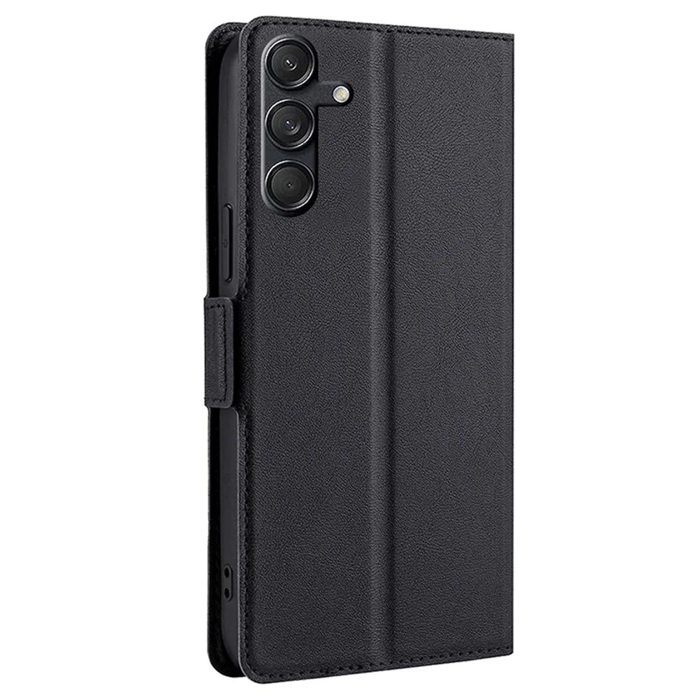 For Samsung Galaxy M55 5G / C55 5G / F55 5G Leather Phone Cover with Card Slots Mobile Accessories   - Black - 6