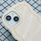 WT Series for iPhone 14 Case Anti-Slip Grip Wave Curly Frame Shape TPU+PC Phone Cover - White - 5