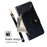 For OnePlus Nord CE4 5G Case PU Leather Folding Stand Phone Cover Zipper Wallet Purse - Black - 4