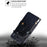For Google Pixel 8a Phone Case Zipper Pocket PU Leather Stand Cover with Strap - Black - 6