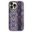 For iPhone 15 Pro Snake Texture Phone Case PC+PU Leather Anti-Drop Cover (Not Complete Covering) - Purple - 1
