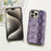 For iPhone 15 Pro Snake Texture Phone Case PC+PU Leather Anti-Drop Cover (Not Complete Covering) - Purple - 2