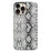 For iPhone 15 Pro Max Snake Texture Incomplete Cover Phone Case PC+PU Leather Back Shell - White - 1