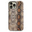 For iPhone 13 Pro 6.1 inch Case PC+PU Leather Snake Texture Phone Cover with Incomplete Edge - Brown - 1