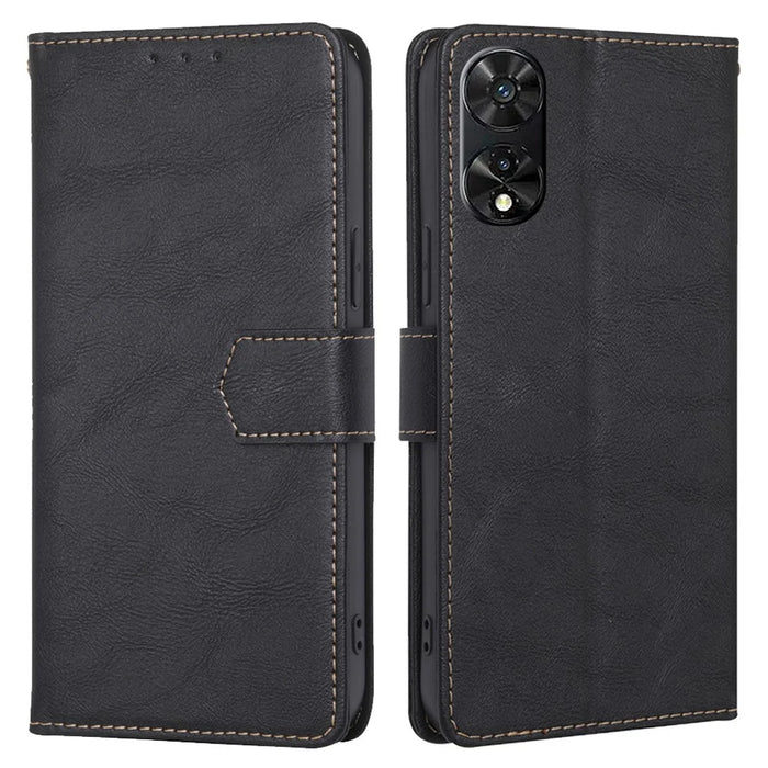 For TCL 505 RFID Blocking Leather Cover with Wallet Cell Phone Accessories   - Black - 1