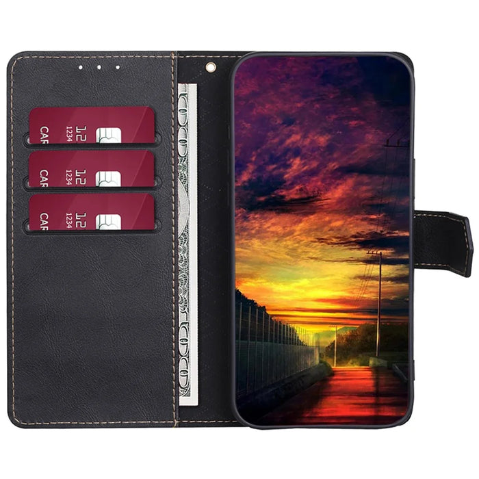 For TCL 505 RFID Blocking Leather Cover with Wallet Cell Phone Accessories   - Black - 2
