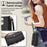 For TCL 505 Case Card Holder Zipper Wallet Folding Stand Leather Phone Cover with 2 Straps - Black - 5
