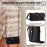 For TCL 505 Case Card Holder Zipper Wallet Folding Stand Leather Phone Cover with 2 Straps - Black - 6