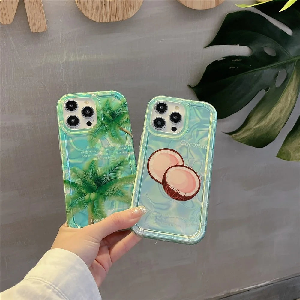 IMD Phone Case for iPhone 15 Pro Max   Mobile Accessories Silicone+PC Phone Cover - Coconut - 7