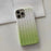 For iPhone 15 Pro Max Woven Texture PU Leather+PC Phone Case Slim Gradient Color Phone Cover - Green - 2