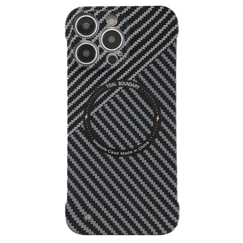 For iPhone 14 Pro Phone Case Slim-Fit Frameless PC Phone Shell Compatible with Magsafe - Black - 1