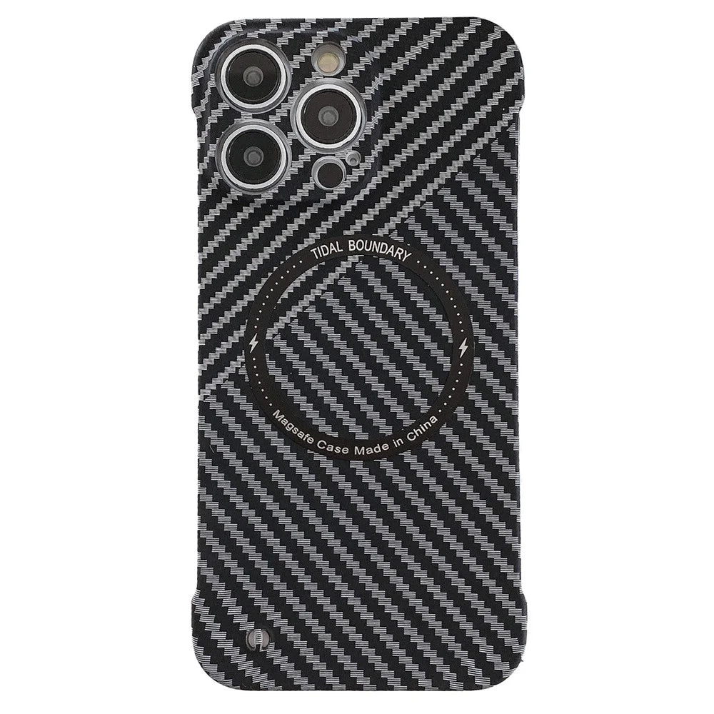 For iPhone 14 Pro Phone Case Slim-Fit Frameless PC Phone Shell Compatible with Magsafe - Black - 1
