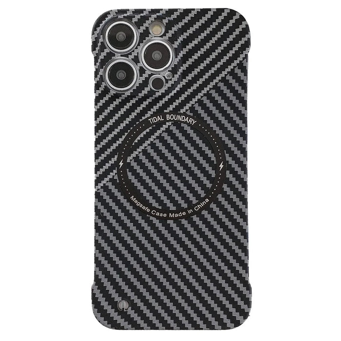 For iPhone 14 Pro Phone Case Slim-Fit Frameless PC Phone Shell Compatible with Magsafe - Black - 1