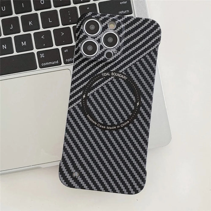 For iPhone 14 Pro Phone Case Slim-Fit Frameless PC Phone Shell Compatible with Magsafe - Black - 3