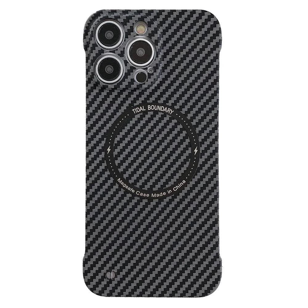 For iPhone 14 Pro Max Anti-Scratch Case Frameless PC Phone Back Cover Compatible with Magsafe - Black - 1