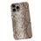 For iPhone 15 Pro Case PC+PU Leather Snake Texture Anti-drop Phone Cover - White - 1