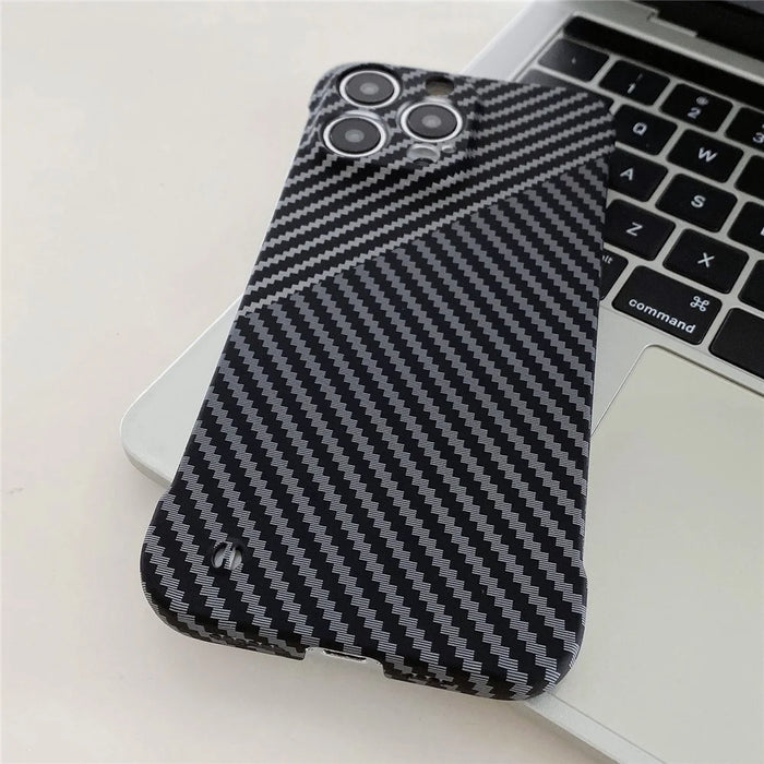 Phone Cover for iPhone 14 Pro Max Frameless PC Phone Case Slim-Fit Protection Shell - Black - 2