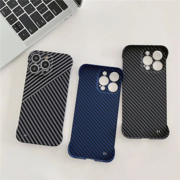 Phone Cover for iPhone 14 Pro Max Frameless PC Phone Case Slim-Fit Protection Shell - Black - 4