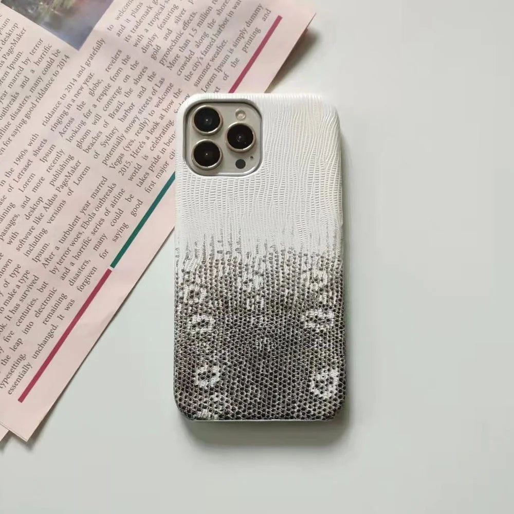For iPhone 14 Pro Phone Cover Gradient Color PU Leather+PC Anti-Drop Phone Case - White - 2