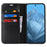 For Google Pixel 9 / Pixel 9 Pro Case Waxy Split Leather Wallet Stand Protective Phone Cover - Black - 2