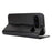 For Google Pixel 9 / Pixel 9 Pro Case Waxy Split Leather Wallet Stand Protective Phone Cover - Black - 4