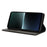 For Sony Xperia 1 VI Case PU Leather Wallet Stand Magnetic Closing Phone Cover - Black - 3