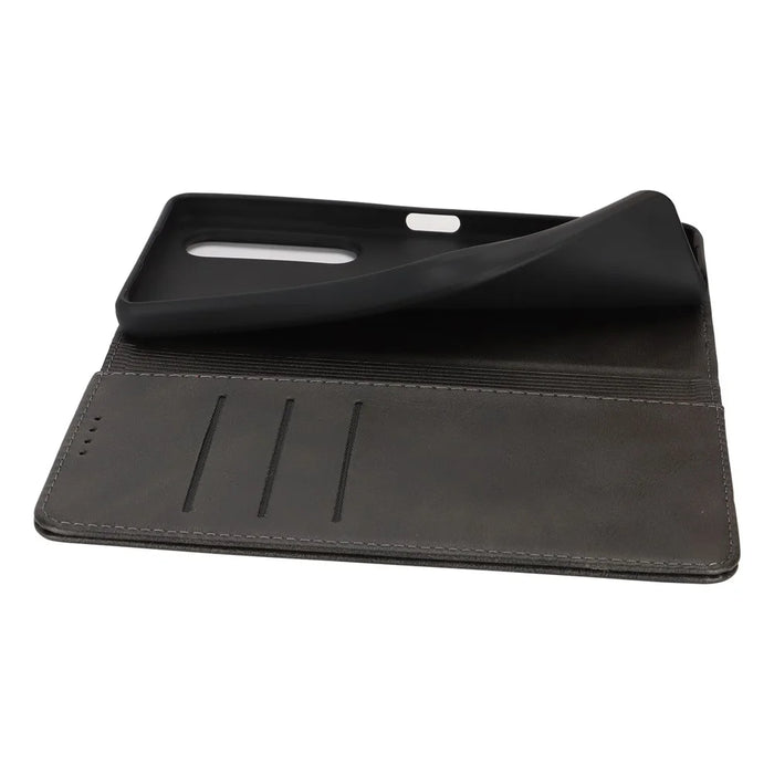 For Sony Xperia 1 VI Case PU Leather Wallet Stand Magnetic Closing Phone Cover - Black - 5