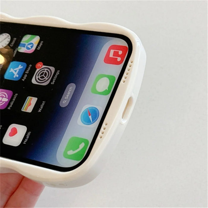 For iPhone 13 Pro Max Case Anti-Scratch TPU Phone Cover with Water Ripple Design - White - 5