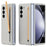 For Galaxy Z Fold6 5G Phone Case Skin-Touch Hard PC Shell with Stylus - Light Grey - 1