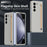 For Galaxy Z Fold6 5G Phone Case Skin-Touch Hard PC Shell with Stylus - Light Grey - 3
