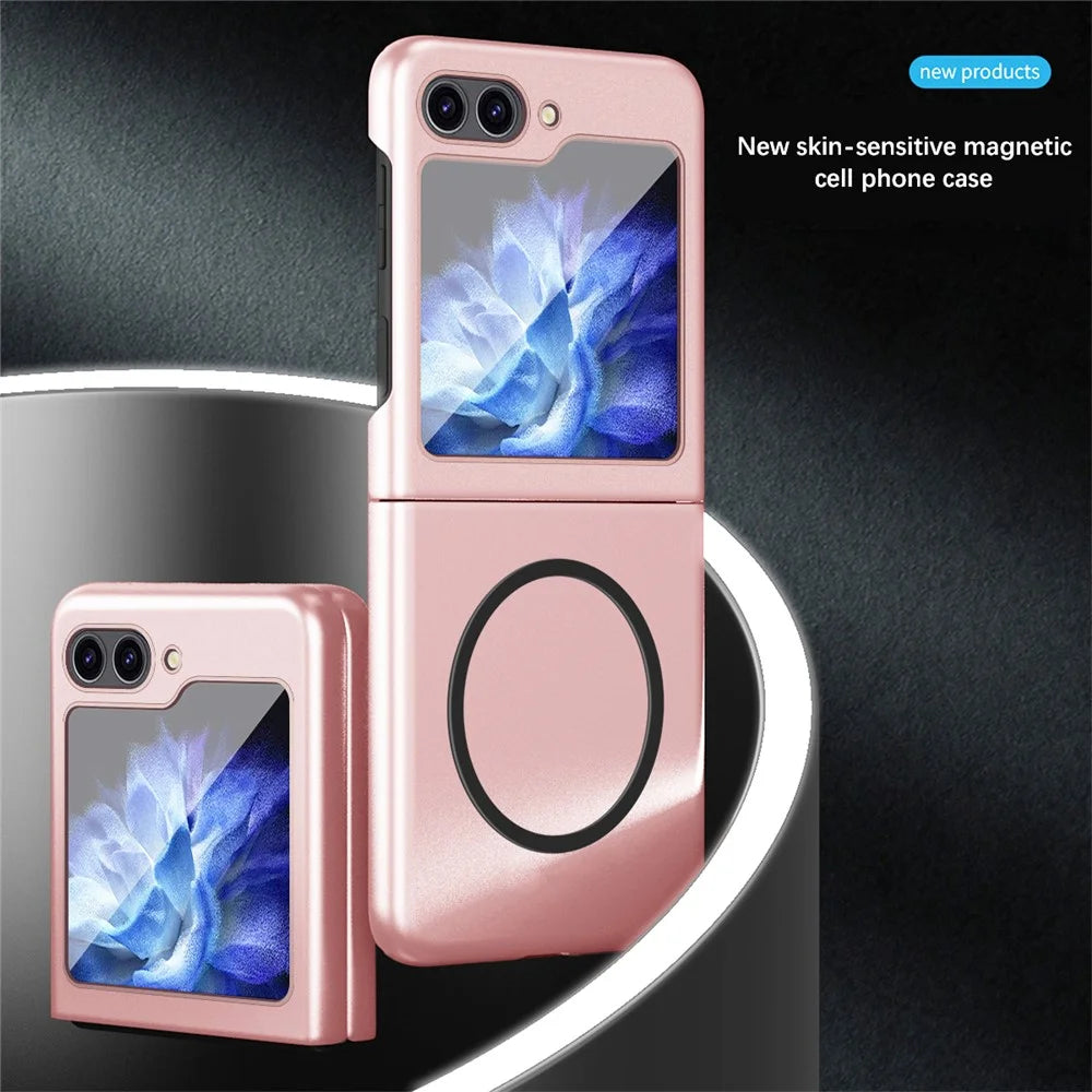 For Samsung Galaxy Z Flip7 FE 5G / Z Flip6 5G / Z Flip5 5G Frosted Case Skin-Touch Hard PC Phone Cover - Pink - 2