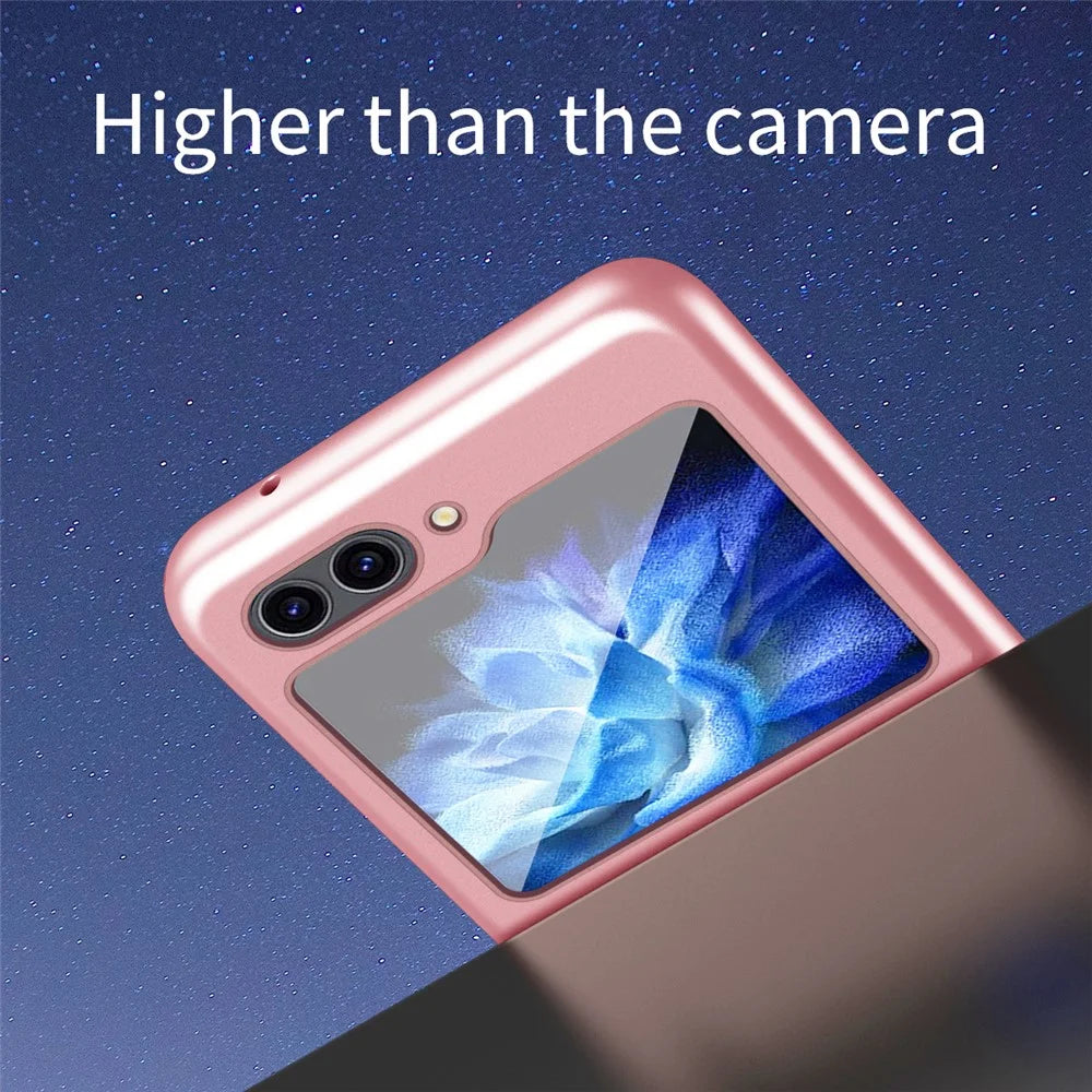 For Samsung Galaxy Z Flip7 FE 5G / Z Flip6 5G / Z Flip5 5G Frosted Case Skin-Touch Hard PC Phone Cover - Pink - 4