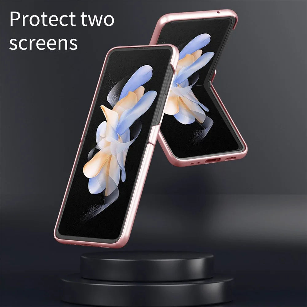 For Samsung Galaxy Z Flip7 FE 5G / Z Flip6 5G / Z Flip5 5G Frosted Case Skin-Touch Hard PC Phone Cover - Pink - 5
