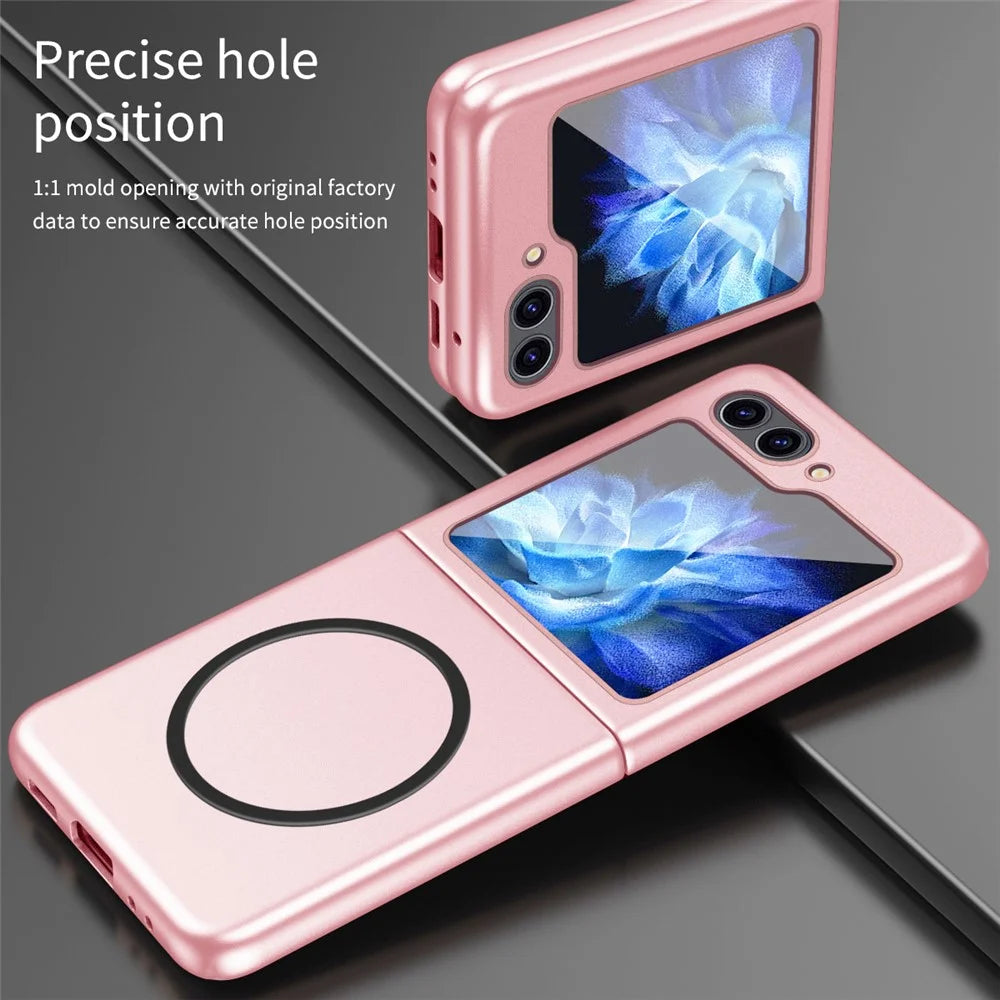 For Samsung Galaxy Z Flip7 FE 5G / Z Flip6 5G / Z Flip5 5G Frosted Case Skin-Touch Hard PC Phone Cover - Pink - 6