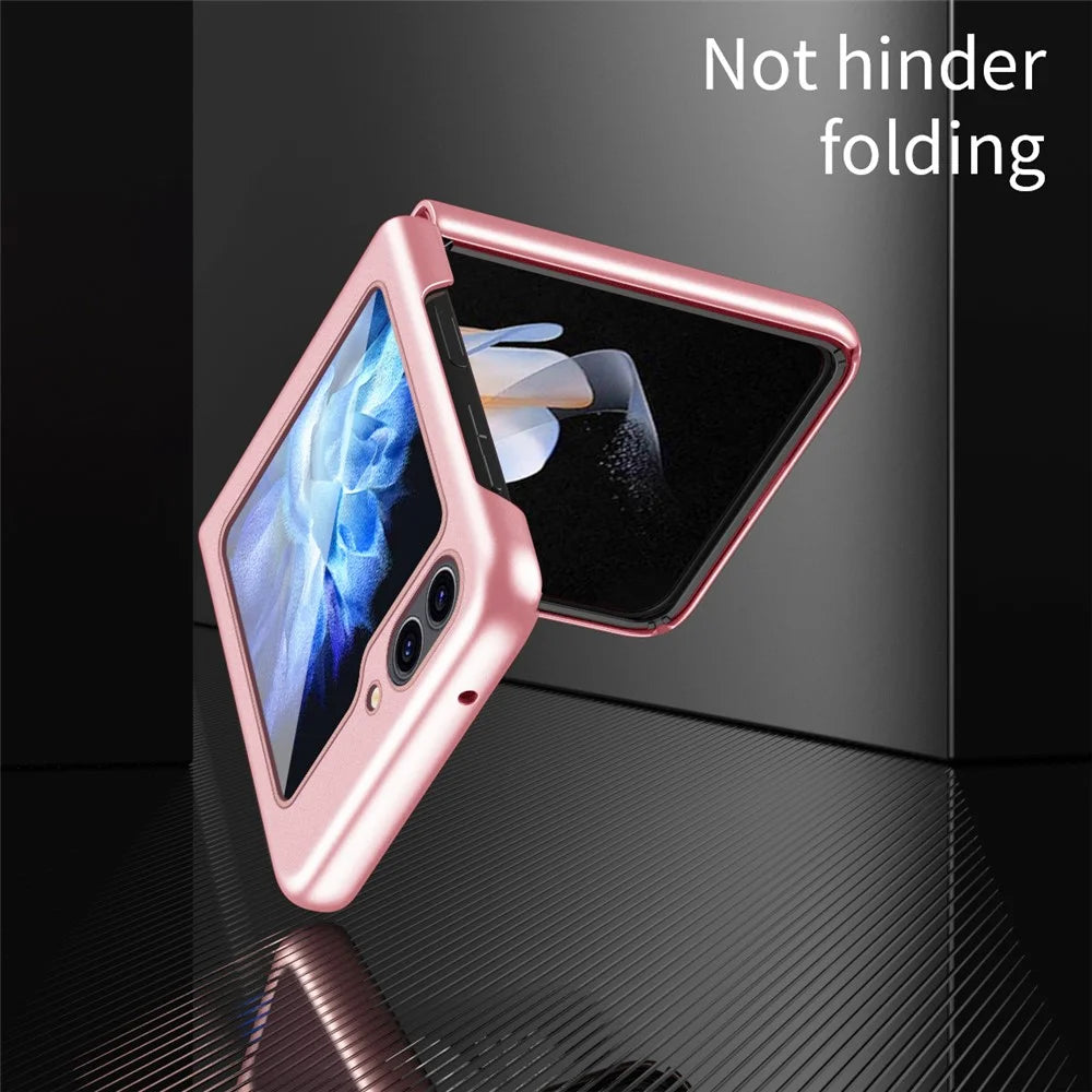 For Samsung Galaxy Z Flip7 FE 5G / Z Flip6 5G / Z Flip5 5G Frosted Case Skin-Touch Hard PC Phone Cover - Pink - 7