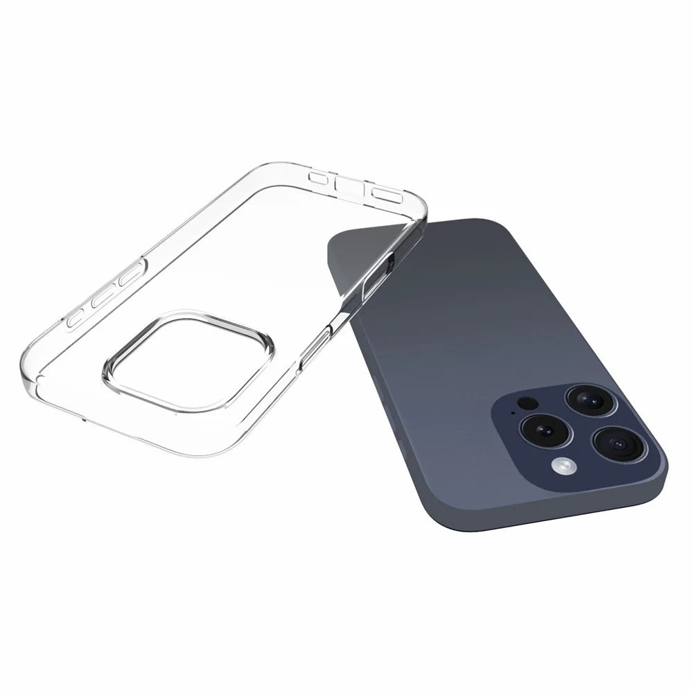 For iPhone 16 Pro Case Watermark-Free Anti-Scratch Clear TPU Phone Cover - 3