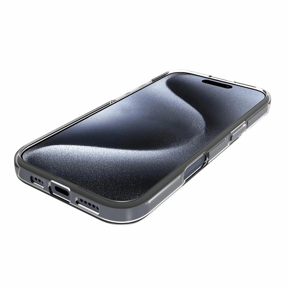 For iPhone 16 Pro Case Watermark-Free Anti-Scratch Clear TPU Phone Cover - 5