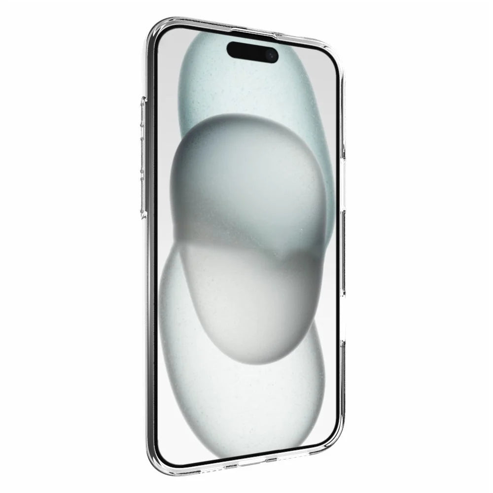 For iPhone 16 Plus Phone Cover Non-Slip TPU Watermark-Free Glossy Clear Case - 3