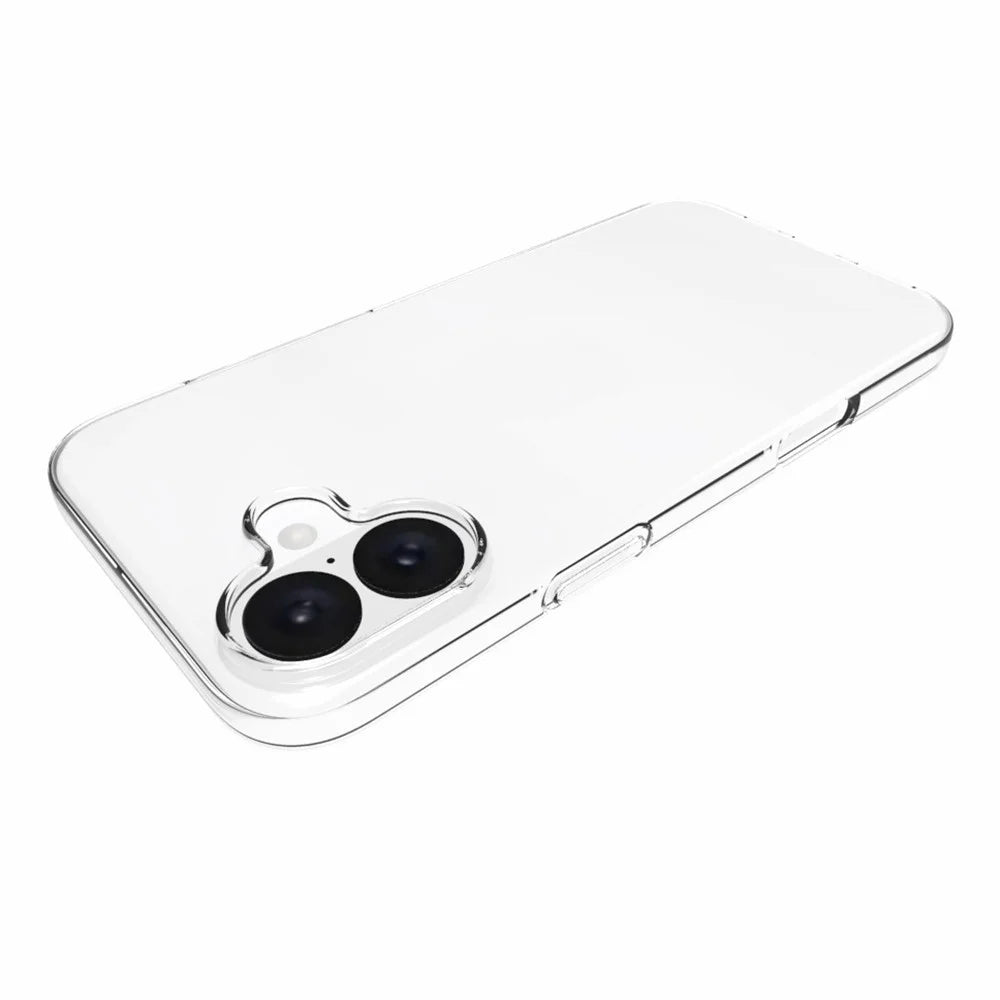 For iPhone 16 Plus Phone Cover Non-Slip TPU Watermark-Free Glossy Clear Case - 4