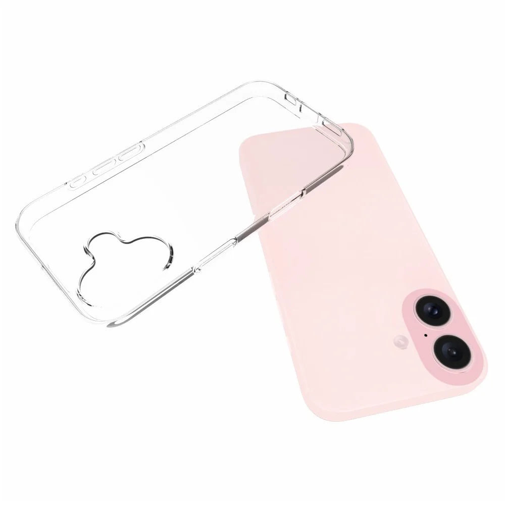 For iPhone 16 Non-Slip TPU Phone Case Watermark-Free Glossy Anti-Scratch Clear Phone Cover - 7