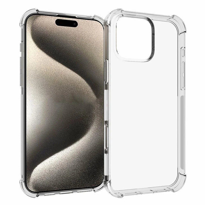 For iPhone 16 Pro Max Case Drop Protection Anti-Slip Transparent TPU Phone Cover - 1