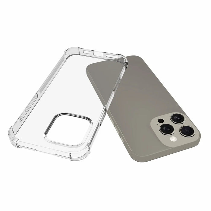 For iPhone 16 Pro Max Case Drop Protection Anti-Slip Transparent TPU Phone Cover - 3