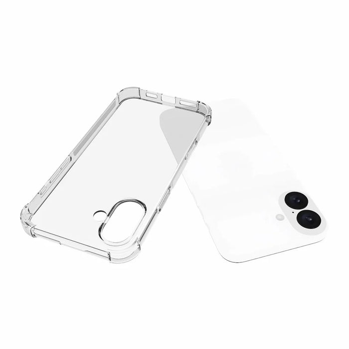 For iPhone 16 Plus Slim-Fit Phone Case TPU Shell Non-Slip HD Transparent Mobile Phone Cover - 3